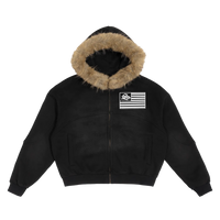 "Militant" Fur Hoodie